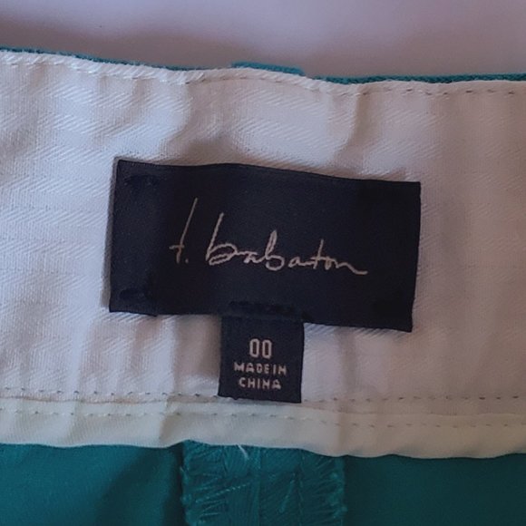 ARITZIA BABATON Emerald Green Cropped Pants - Picture 2 of 7